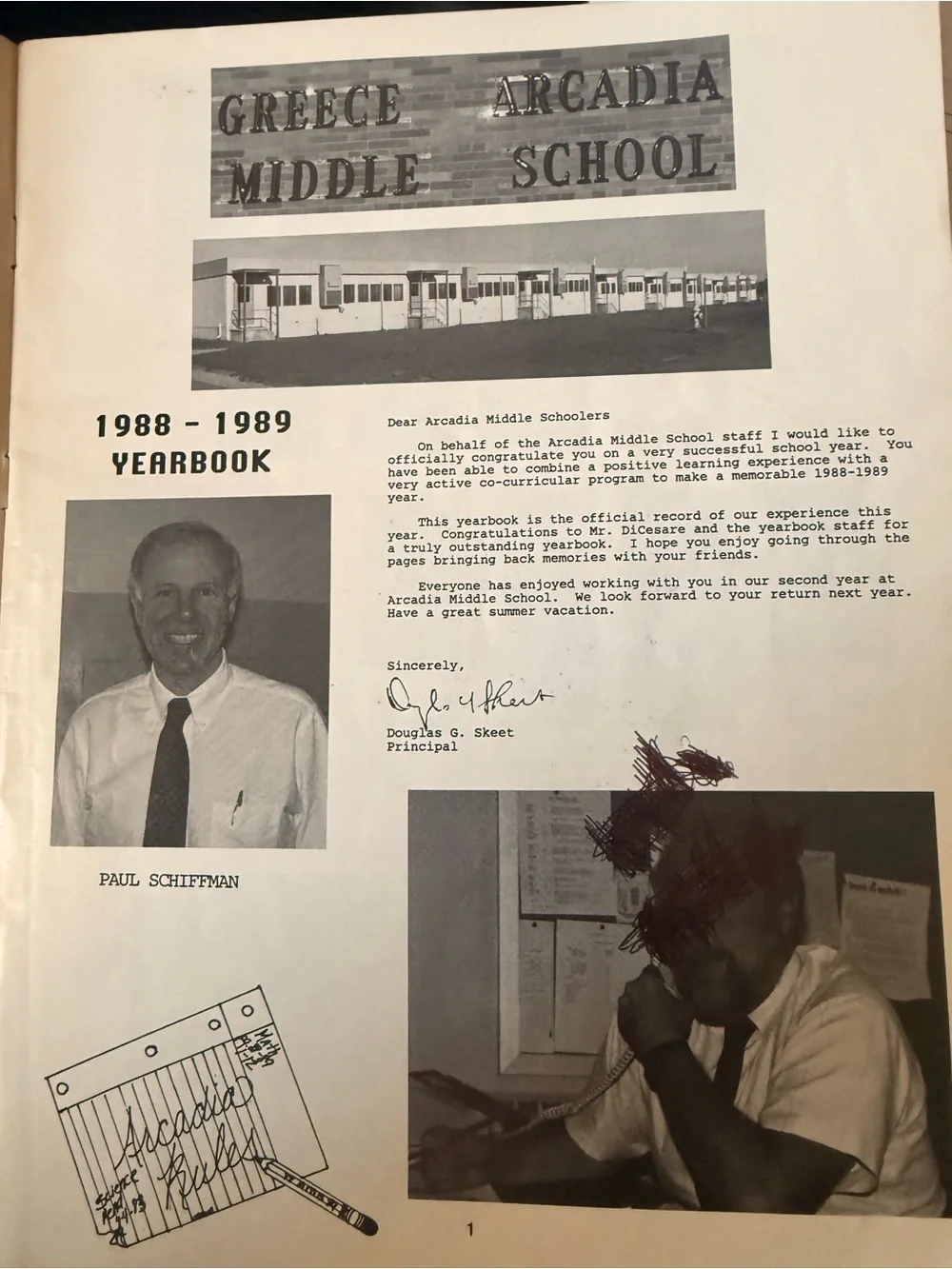 1988-89 Greece Arcadia Middle School Yearbook